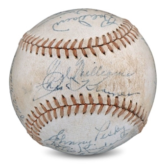 1949 Boston Red Sox Team Signed Baseball (23 Signatures including Williams and Cuyler)